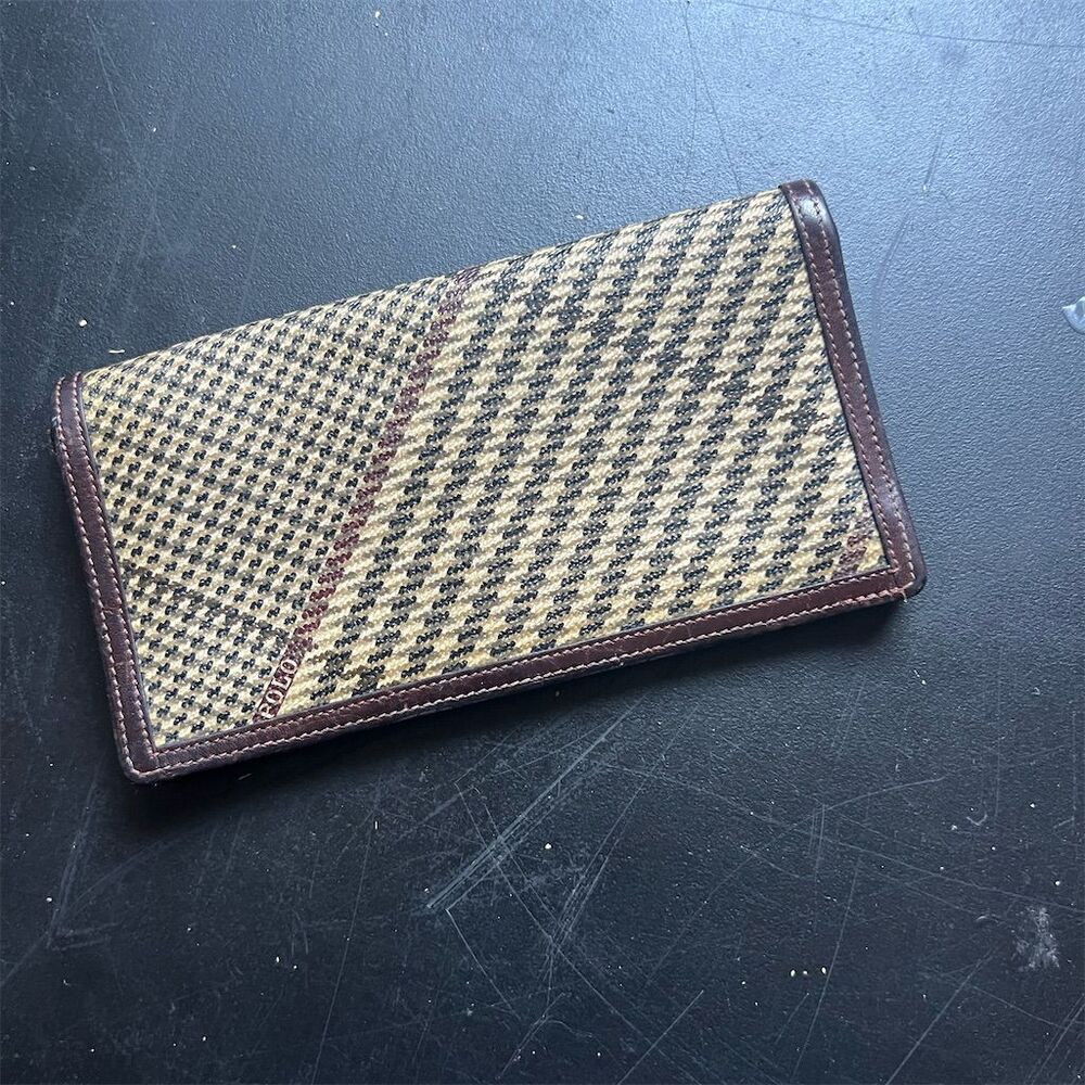 Ralph Lauren Women's Plaid Leather Wallet Multicolor Credit Card Holder